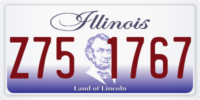IL license plate Z751767