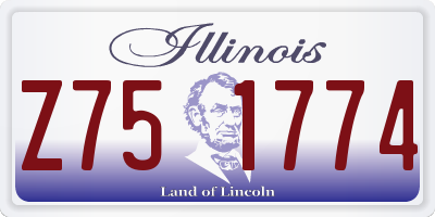 IL license plate Z751774