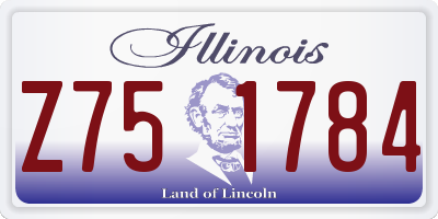 IL license plate Z751784