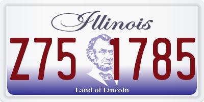 IL license plate Z751785