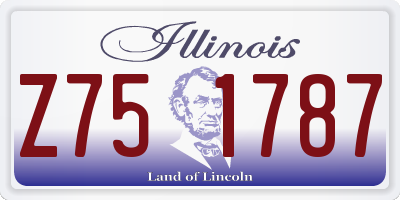 IL license plate Z751787