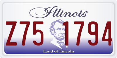 IL license plate Z751794