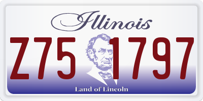 IL license plate Z751797