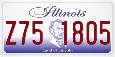 IL license plate Z751805