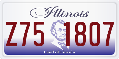IL license plate Z751807