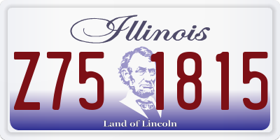 IL license plate Z751815