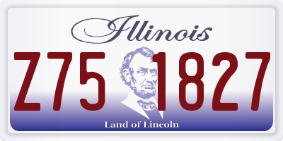 IL license plate Z751827