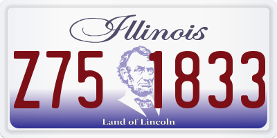 IL license plate Z751833
