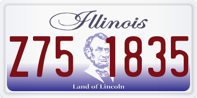IL license plate Z751835