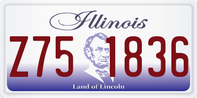 IL license plate Z751836