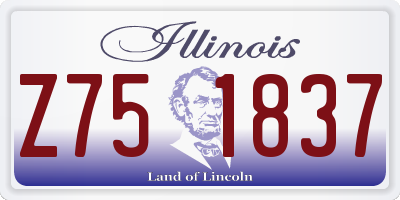 IL license plate Z751837