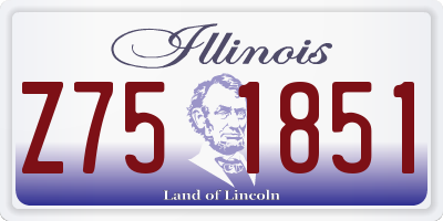 IL license plate Z751851
