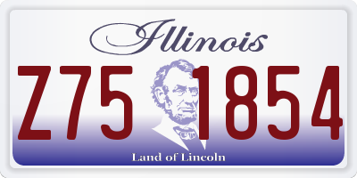 IL license plate Z751854