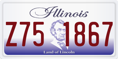 IL license plate Z751867