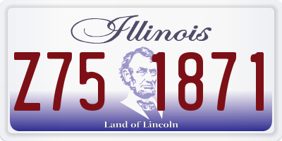 IL license plate Z751871