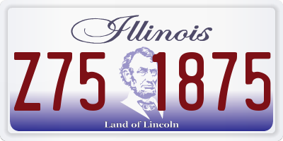 IL license plate Z751875