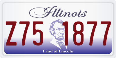 IL license plate Z751877