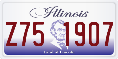 IL license plate Z751907