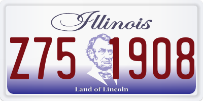 IL license plate Z751908