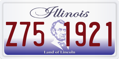 IL license plate Z751921