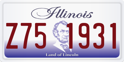 IL license plate Z751931