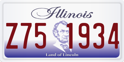IL license plate Z751934