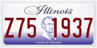 IL license plate Z751937