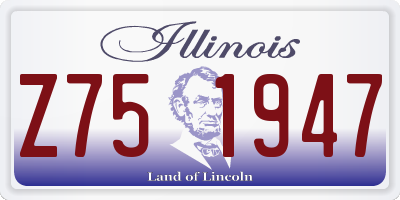 IL license plate Z751947
