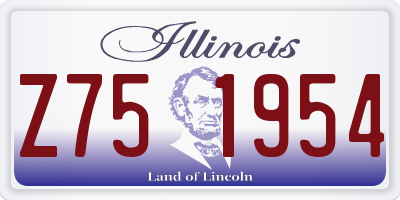 IL license plate Z751954