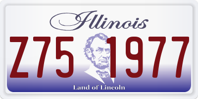 IL license plate Z751977