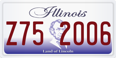 IL license plate Z752006