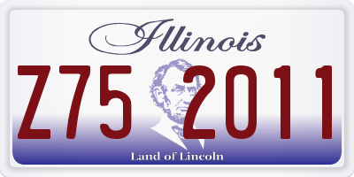 IL license plate Z752011
