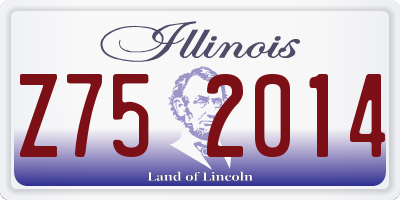 IL license plate Z752014