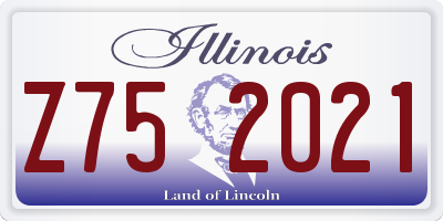 IL license plate Z752021