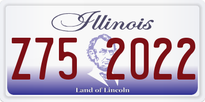 IL license plate Z752022