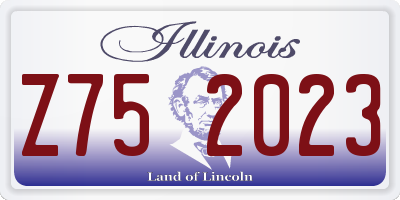 IL license plate Z752023