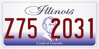 IL license plate Z752031