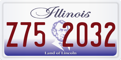 IL license plate Z752032