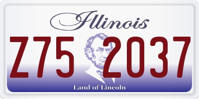 IL license plate Z752037
