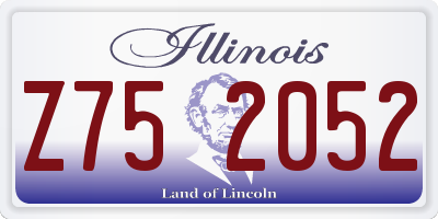 IL license plate Z752052
