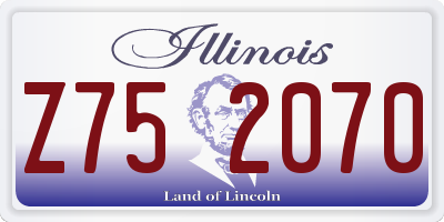 IL license plate Z752070