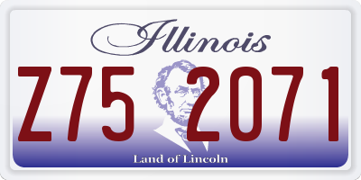IL license plate Z752071