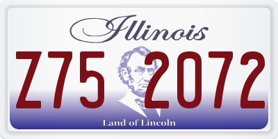 IL license plate Z752072