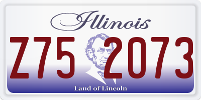 IL license plate Z752073