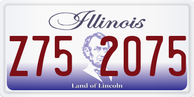 IL license plate Z752075
