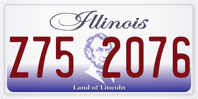 IL license plate Z752076
