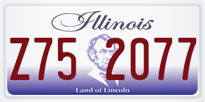 IL license plate Z752077