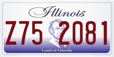 IL license plate Z752081