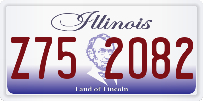 IL license plate Z752082