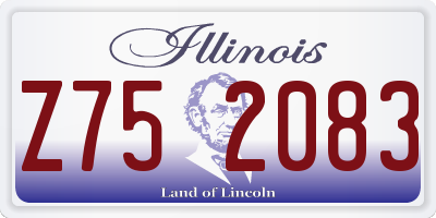 IL license plate Z752083